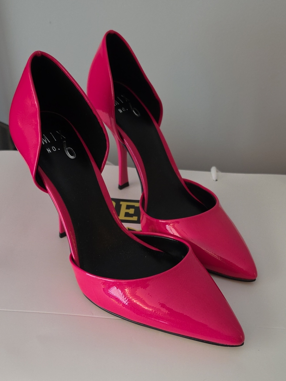 Women's Patent Pointed-Toe D'Orsay Pumps - Hot Pink